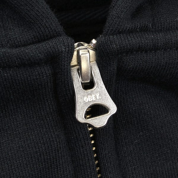 OBEY OBEY EIGHTY NINE ZIP HOOD // BLACK