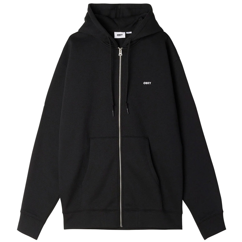 obey 112460010 established works bold zip hood black