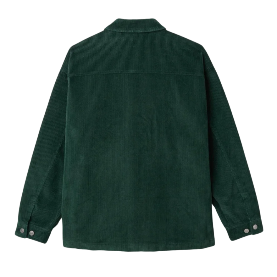 obey 121160050 benny cord shirt jacket dark cedar