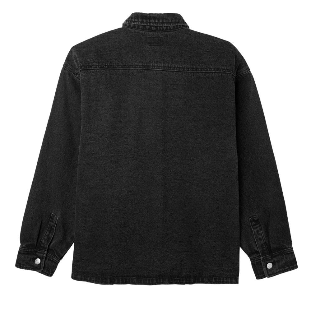 obey 121160057 winston shirt jacket faded black