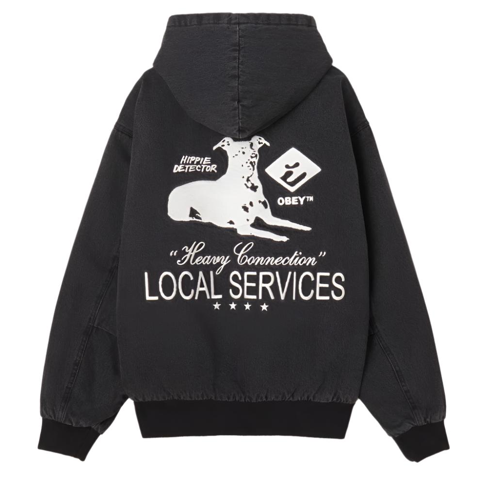 obey 121800578 local service zip up hood faded black