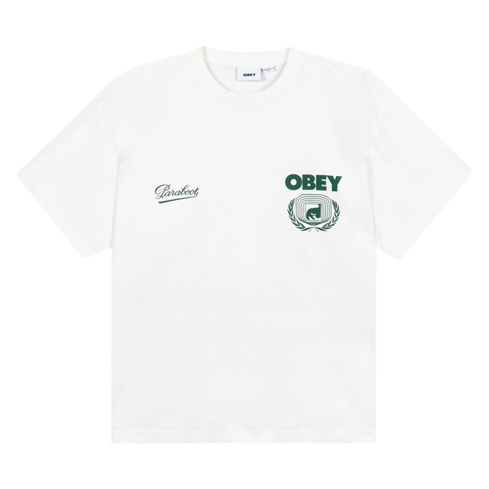 obey 131080386 x paraboot kranks tee shirt off white