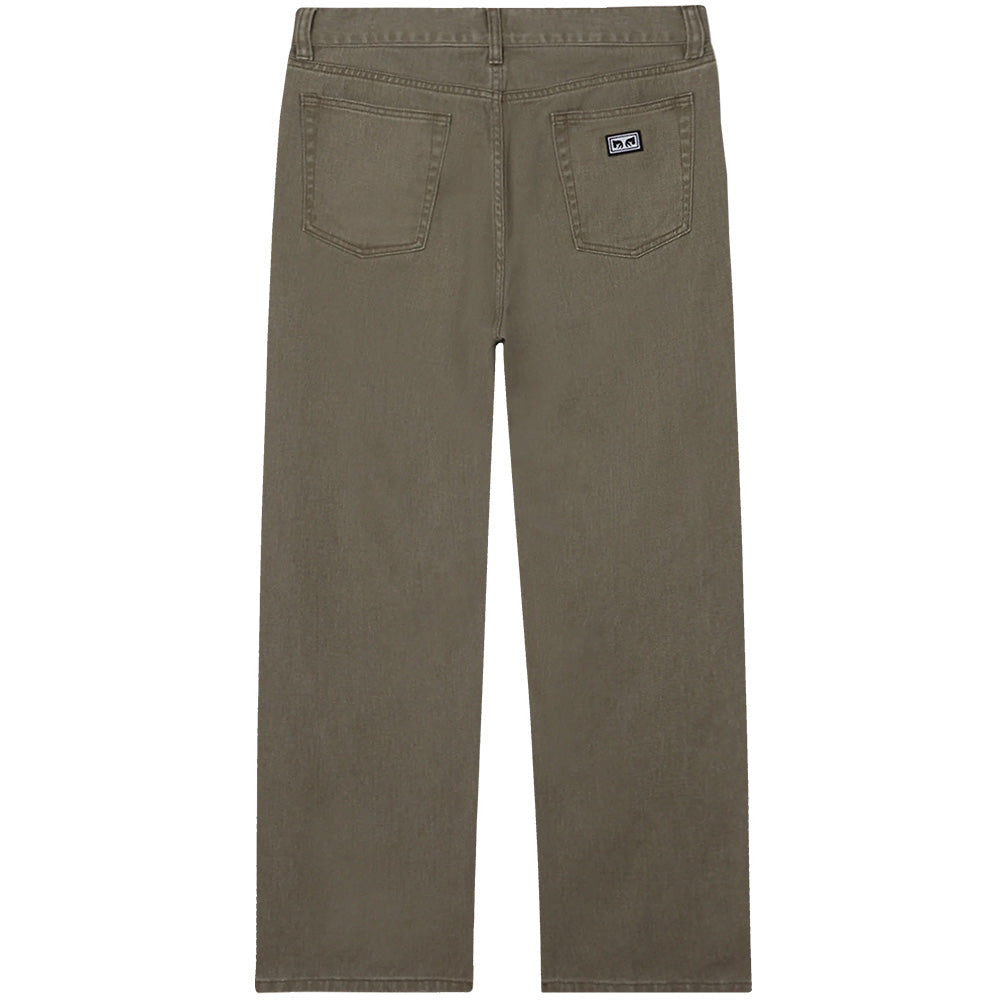 obey 142010077 hardwork denim tea leaf faded wash