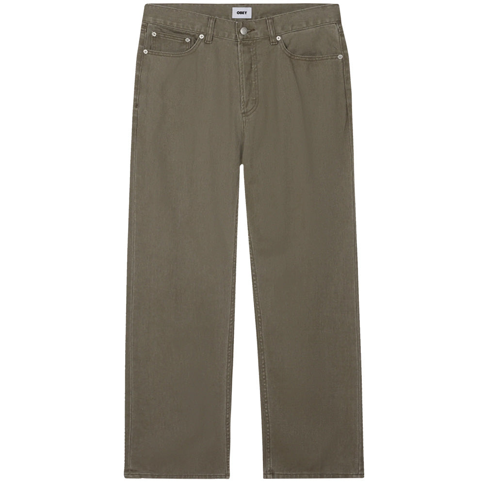 obey 142010077 hardwork denim tea leaf faded wash