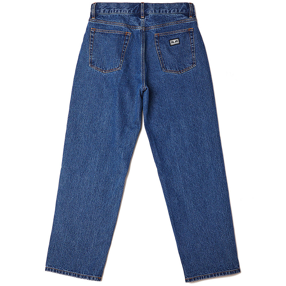 obey 142010077 hardwork denim stn stone wash indigo