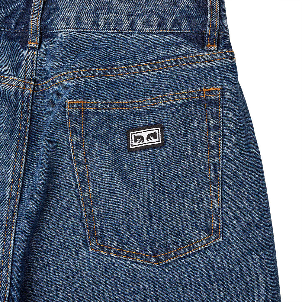 obey 142010077 hardwork denim stn stone wash indigo
