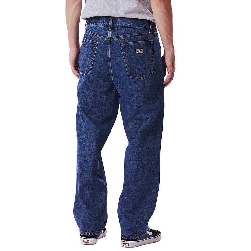 obey 142010077 hardwork denim stn stone wash indigo