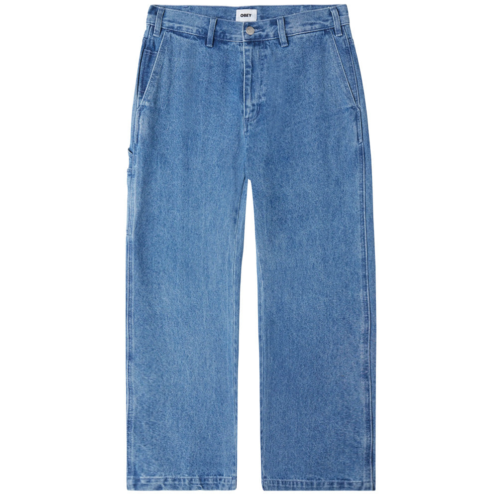 obey 142010078 hardwork carpenter denim light indigo