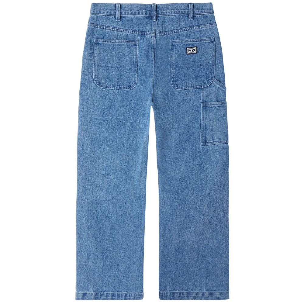 obey 142010078 hardwork carpenter denim light indigo