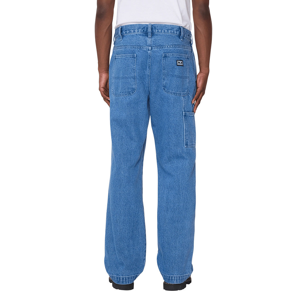 obey 142010078 hardwork carpenter denim light indigo