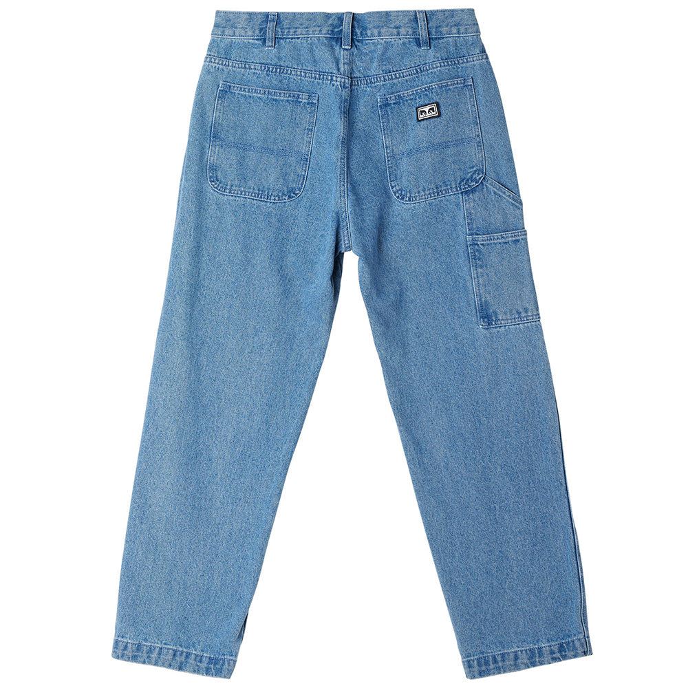 obey 142010078 hardwork carpenter denim light indigo