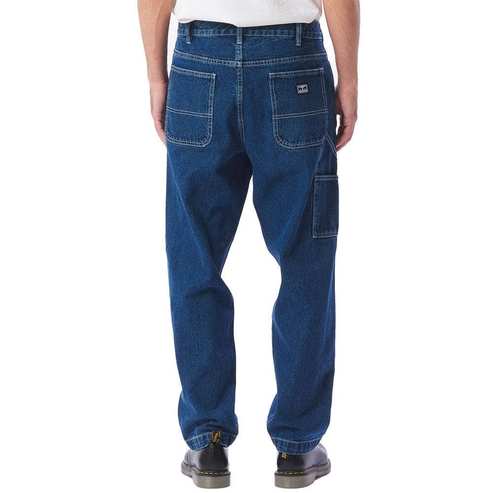 obey 142010078 hardwork carpenter denim pant stonewash indigo