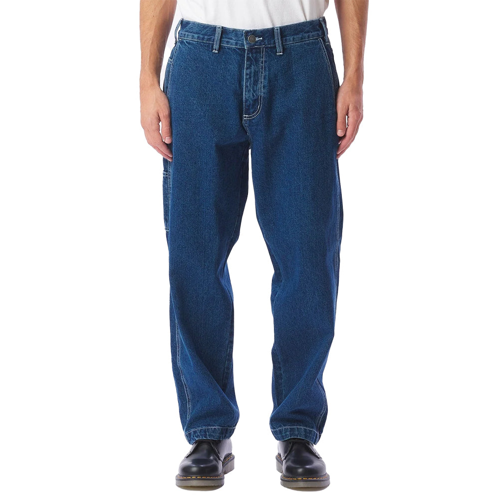 obey 142010078 hardwork carpenter denim pant stonewash indigo