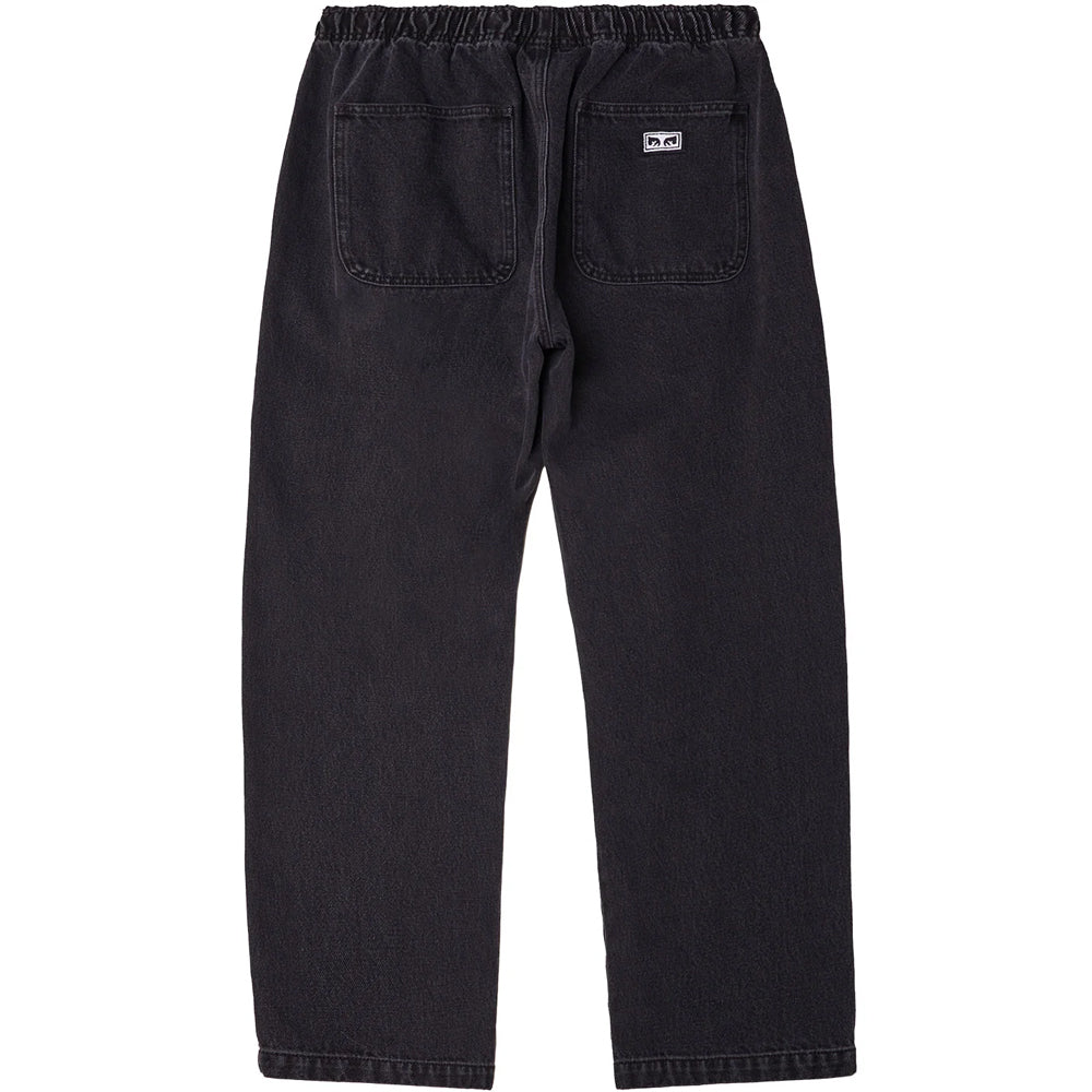 obey 142010079 easy denim pant fbl faded black
