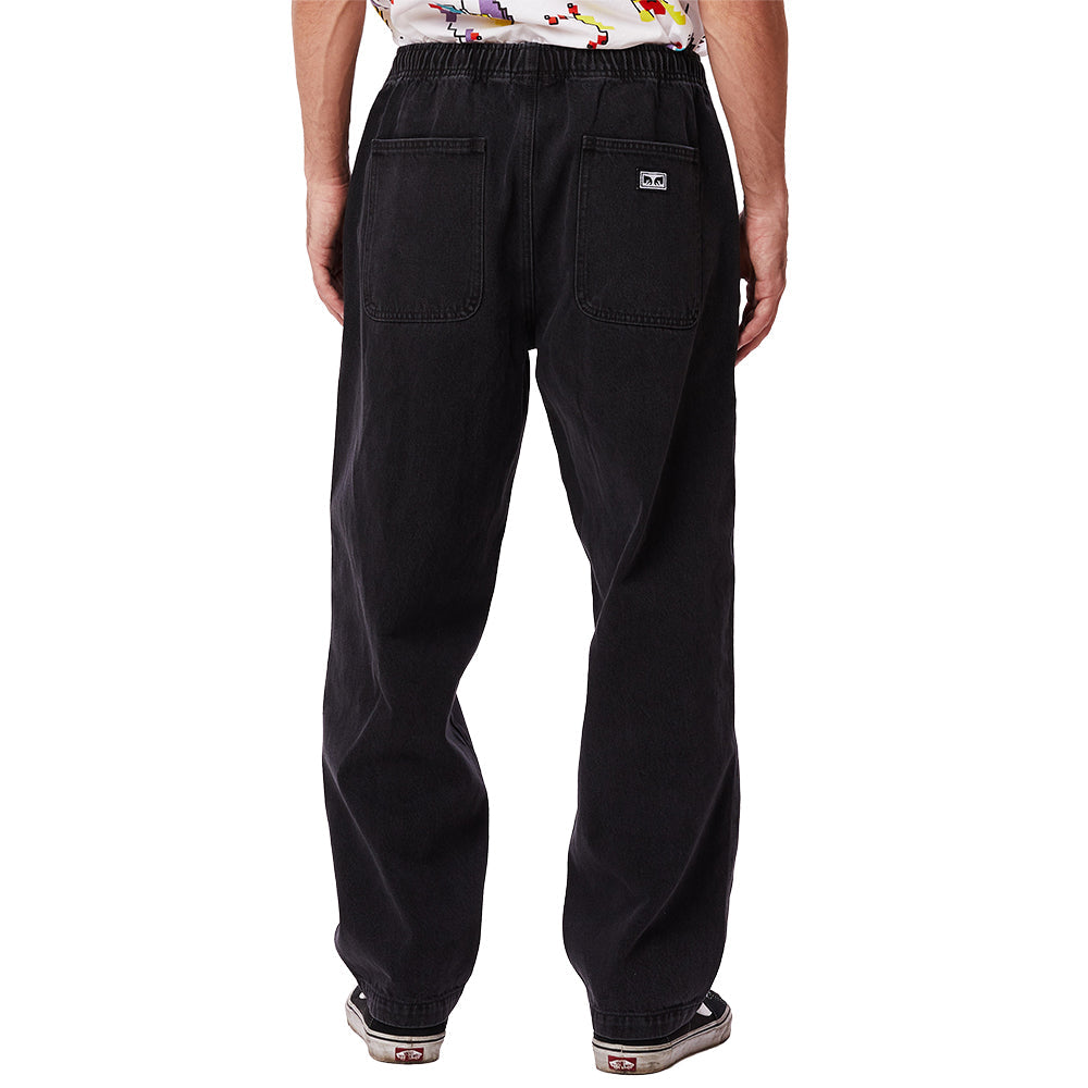 obey 142010079 easy denim pant fbl faded black