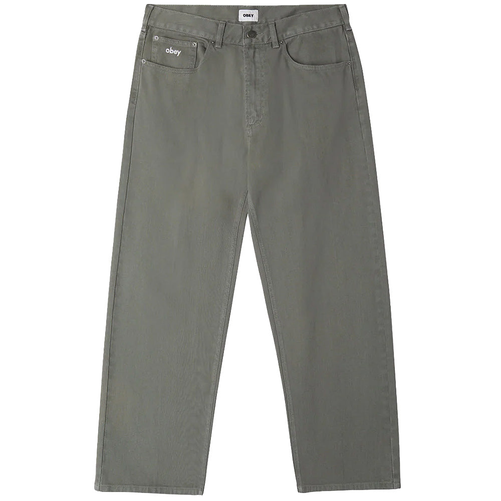 obey 142010087 bigwig baggy denim pant laurel wreath