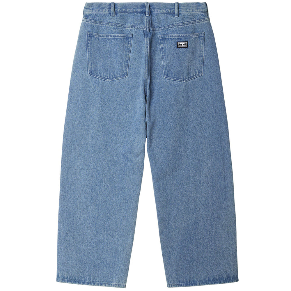 obey 142010087 bigwig baggy denim pant light indigo