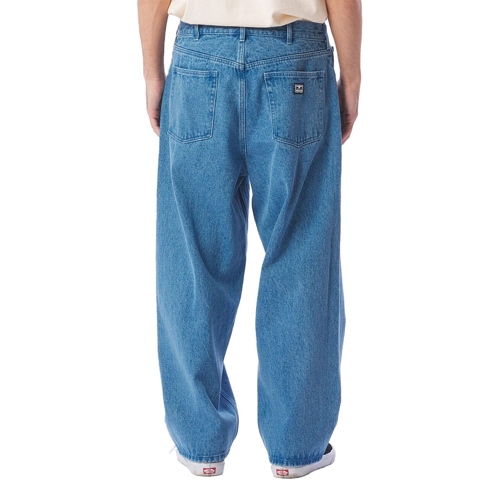 obey 142010087 bigwig baggy denim pant light indigo