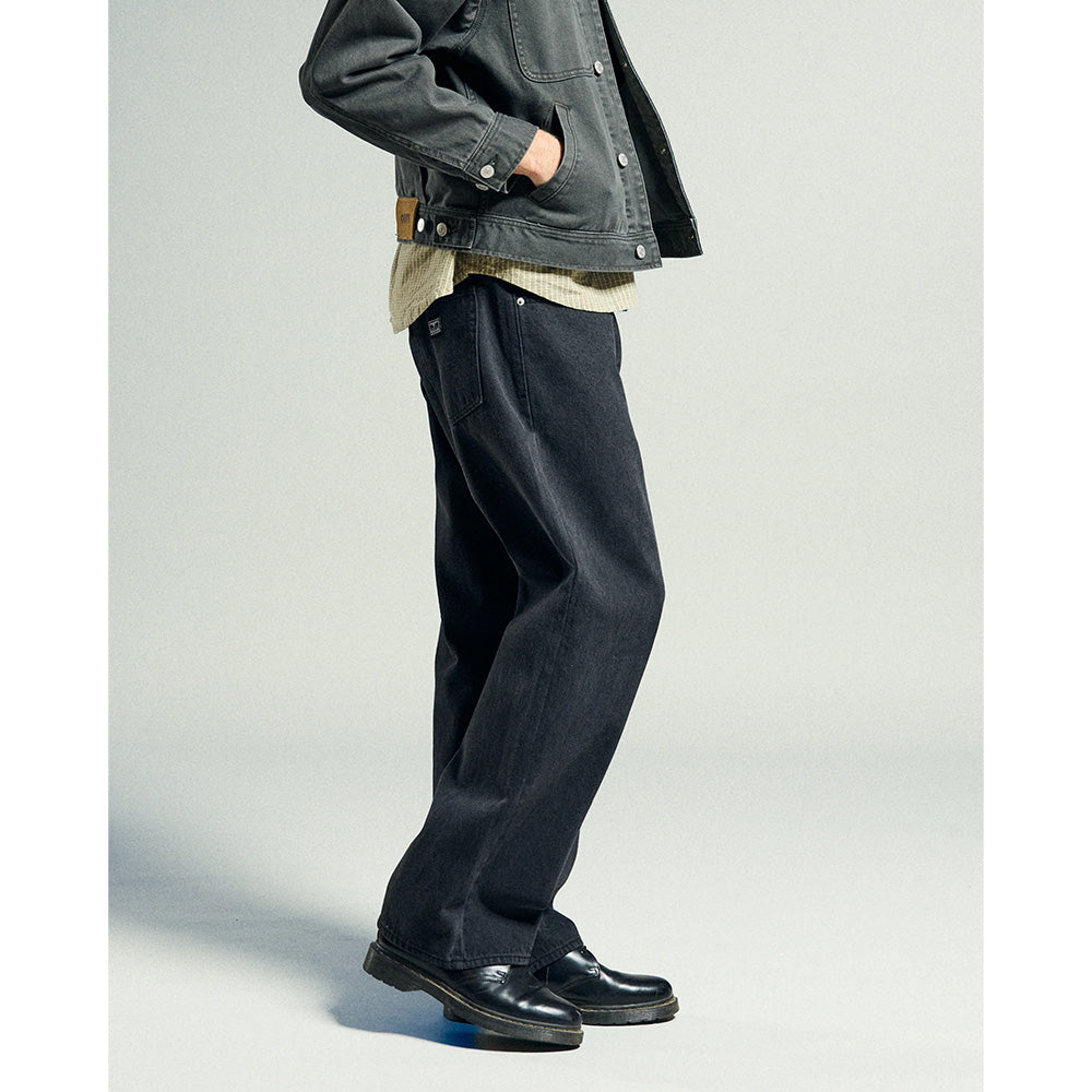 obey 142010087 bigwig baggy denim pant washed black