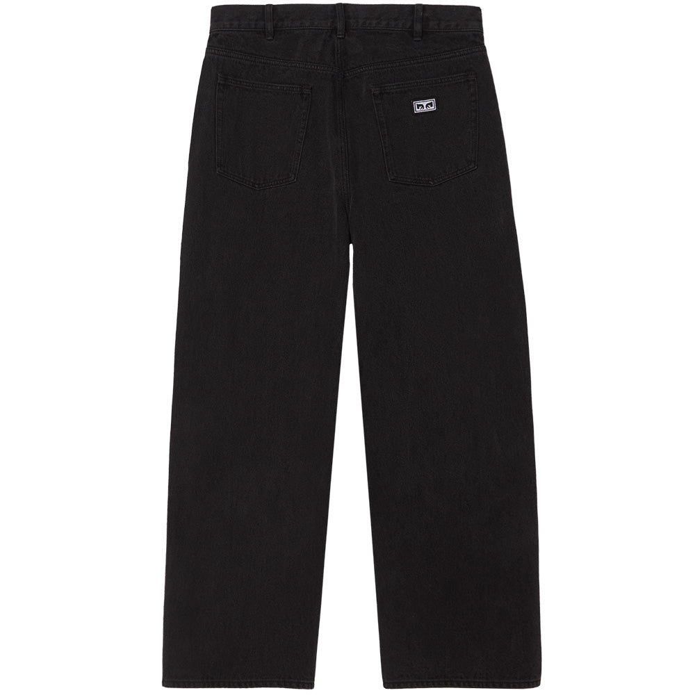 obey 142010087 bigwig baggy denim pant washed black