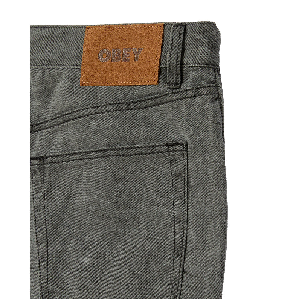 obey 142010111 classic wrinkle baggy denim black wrinkle wash