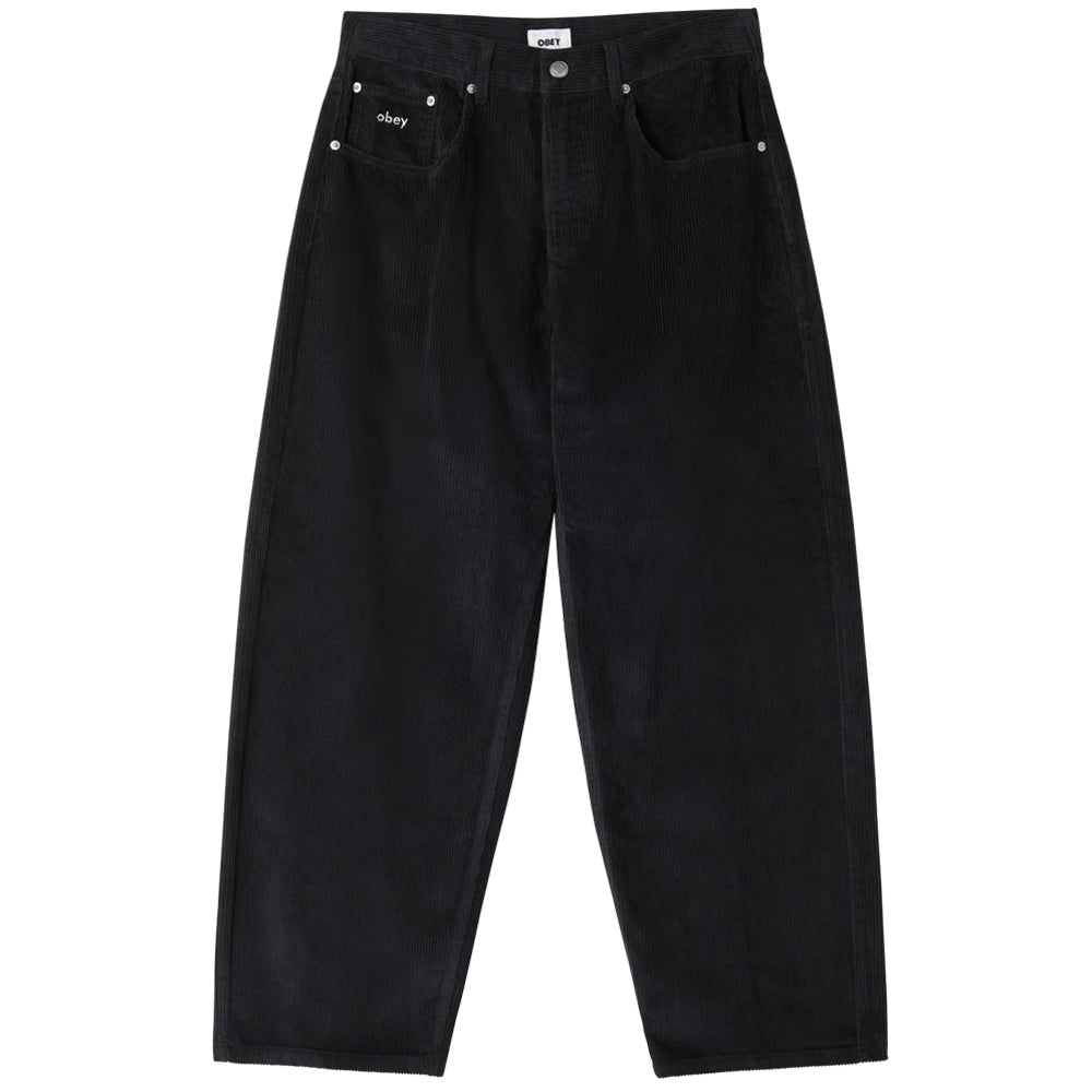 obey 142020218 bigwig baggy corduroy pant digital black
