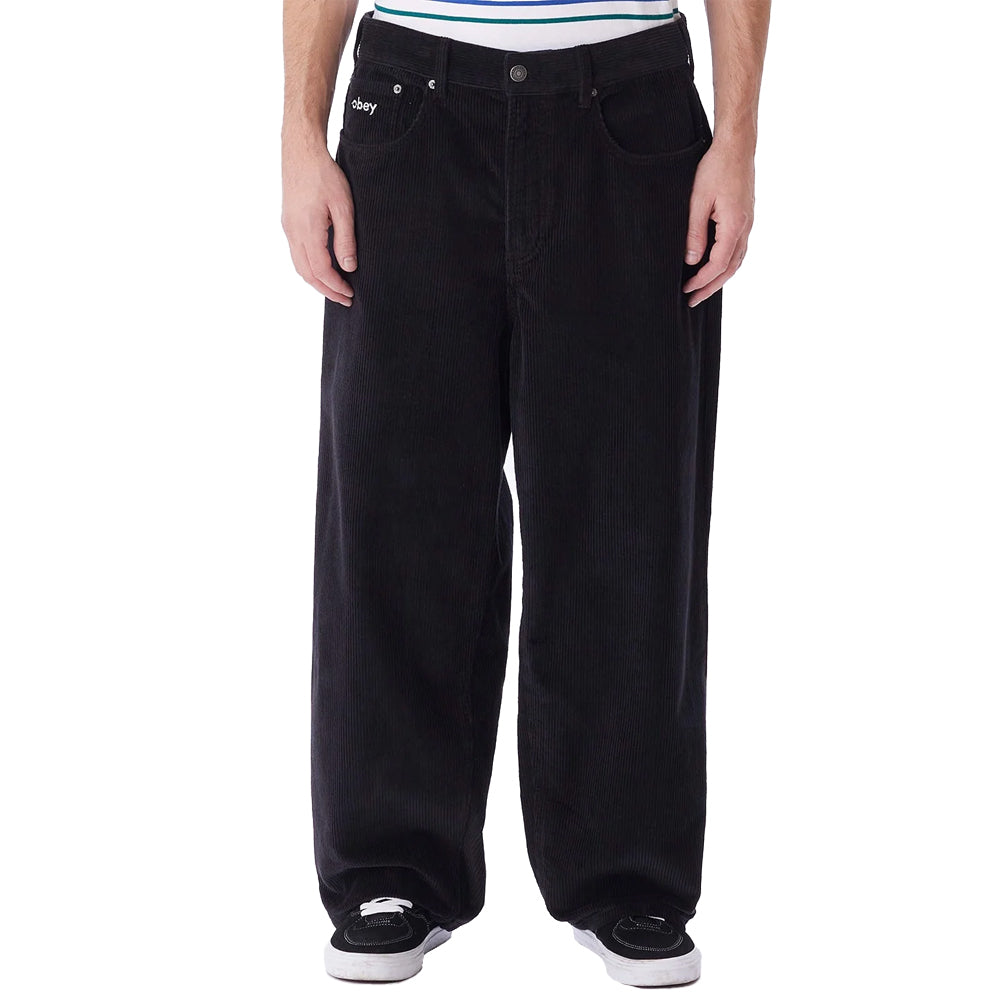 obey 142020218 bigwig baggy corduroy pant digital black