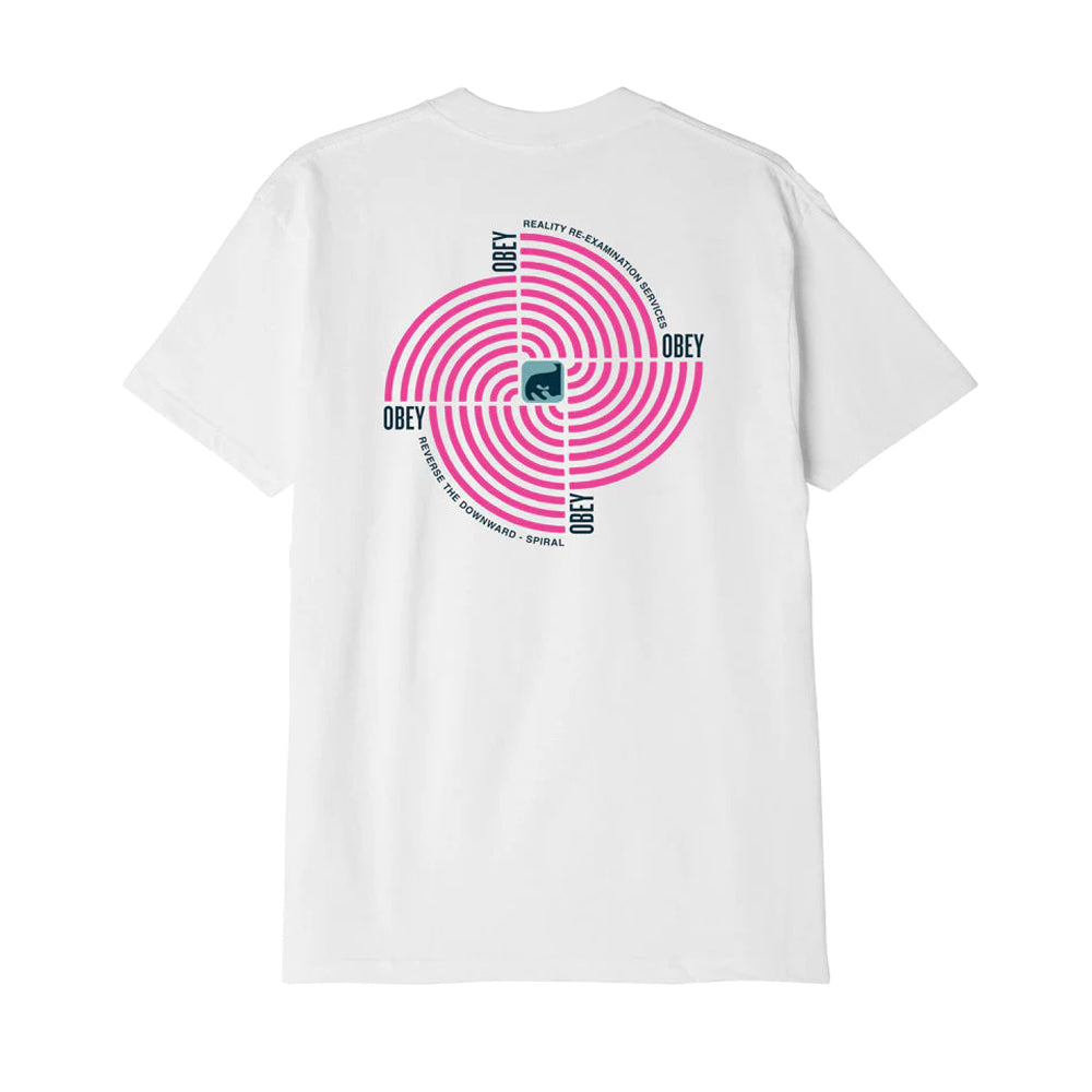 obey 165263597 obey downward spiral tee white