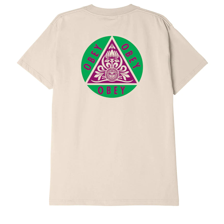 obey 165263598 pyramid tee cream