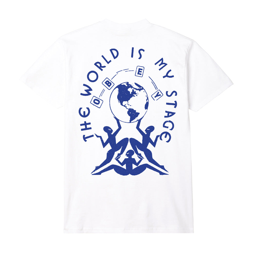 OBEY OBEY THE WORLD IS MY STAGE TEE // WHITE