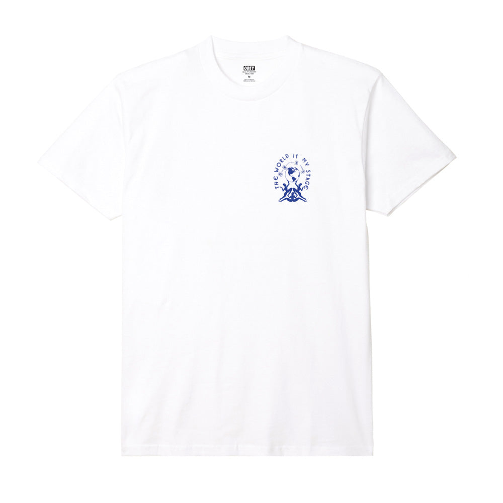 OBEY OBEY THE WORLD IS MY STAGE TEE // WHITE