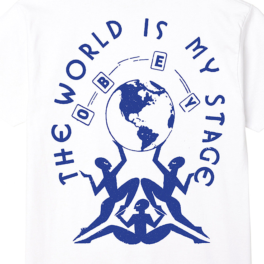 OBEY OBEY THE WORLD IS MY STAGE TEE // WHITE