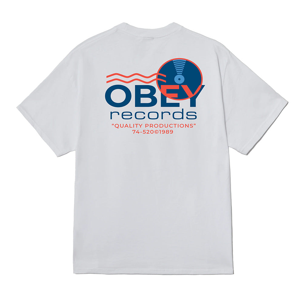 obey 165264050 records sound waves tee white