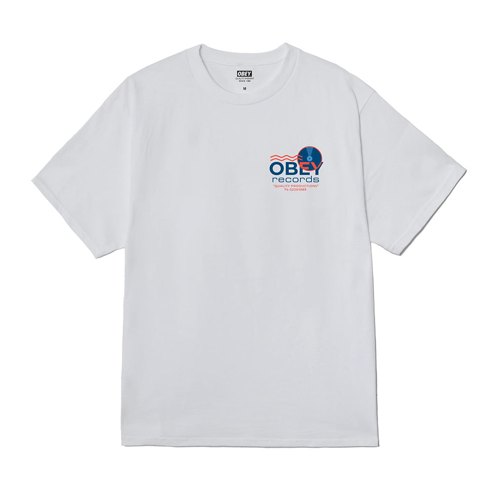 obey 165264050 records sound waves tee white