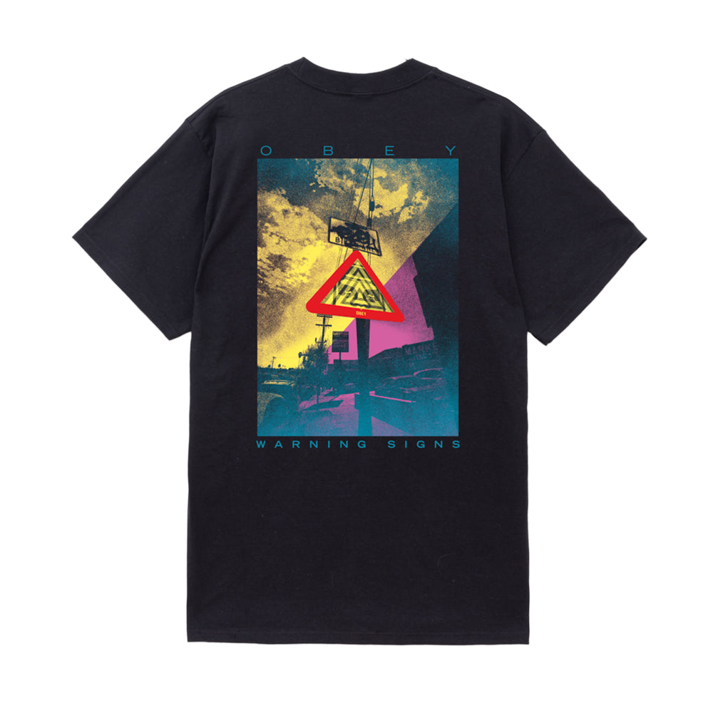 obey 165264135 warning sign tee black
