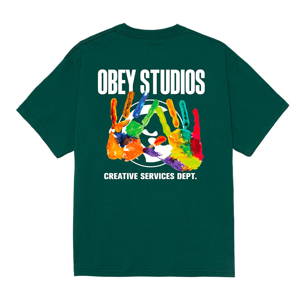 OBEY OBEY CREATIVE SERVICES DEPT. TEE SHIRT // RAINFOREST