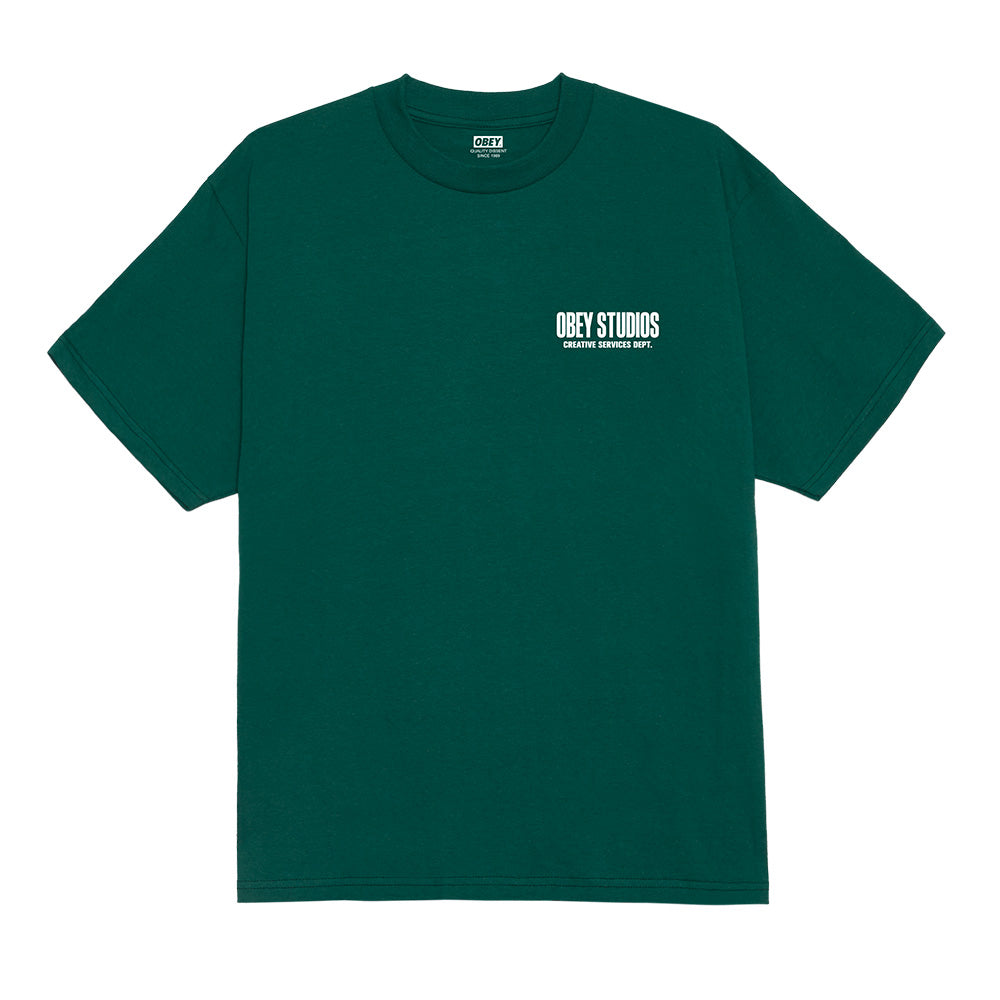 OBEY OBEY CREATIVE SERVICES DEPT. TEE SHIRT // RAINFOREST