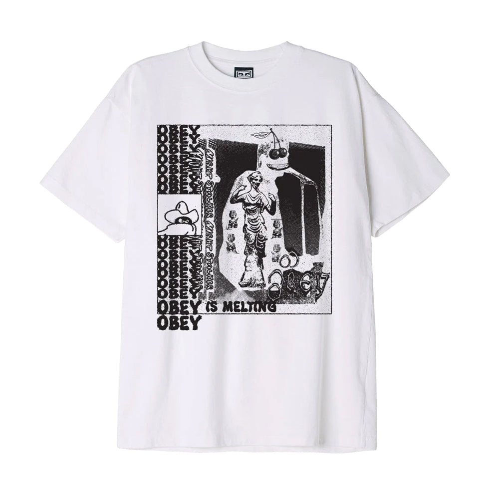 obey 166913575 obey is melting heavyweight tee white