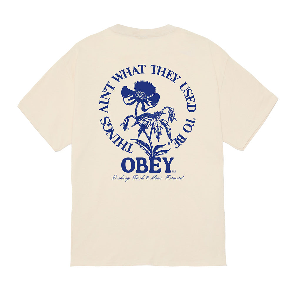 OBEY OBEY MOVE FORWARD TEE SHIRT // CREAM