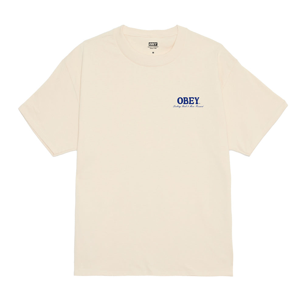 OBEY OBEY MOVE FORWARD TEE SHIRT // CREAM