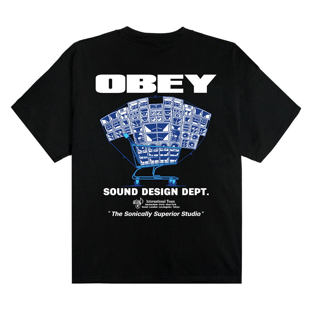 OBEY OBEY SOUND DESIGN DEPT. TEE SHIRT // BLACK
