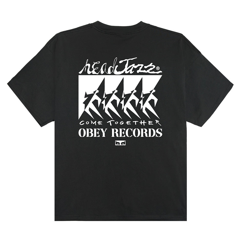 OBEY OBEY COME TOGETHER TEE SHIRT // VINTAGE BLACK