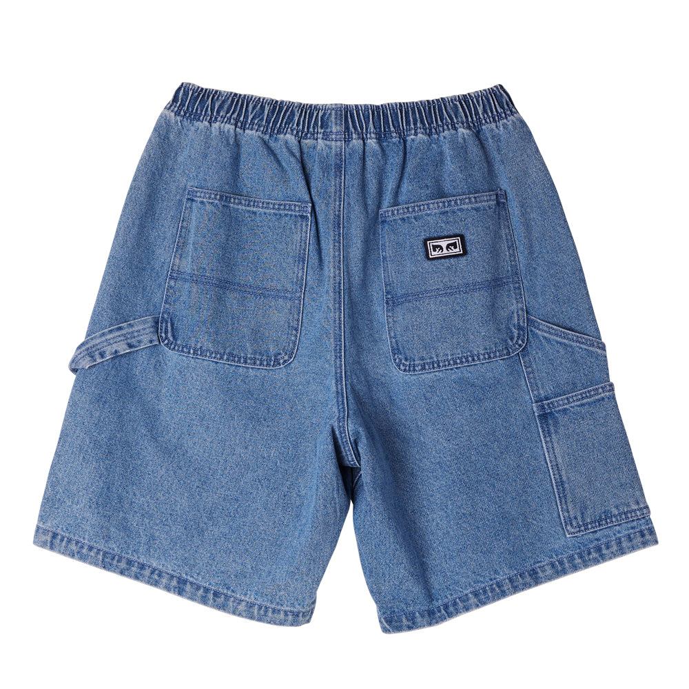 obey 172120079 easy denim carpenter short light indigo
