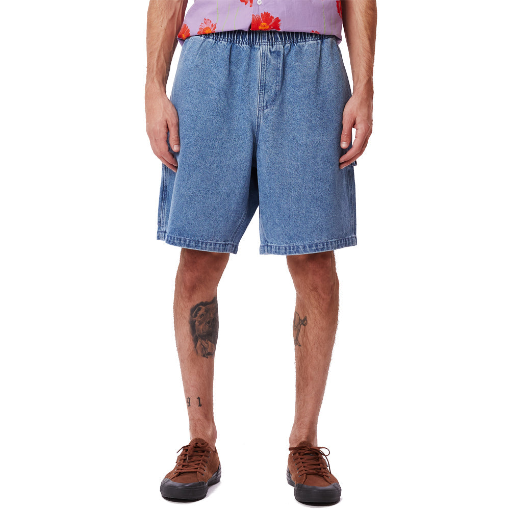 obey 172120079 easy denim carpenter short light indigo