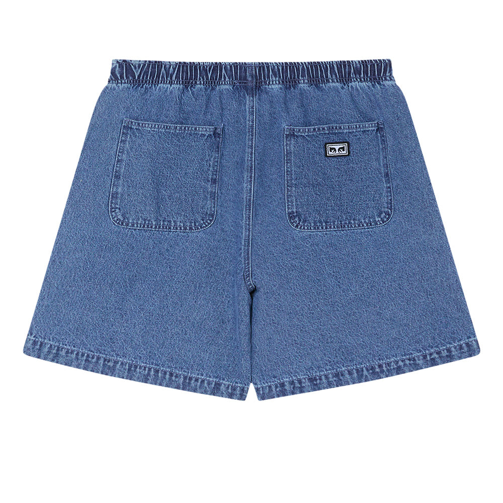 obey 172120138 easy denim short light indigo