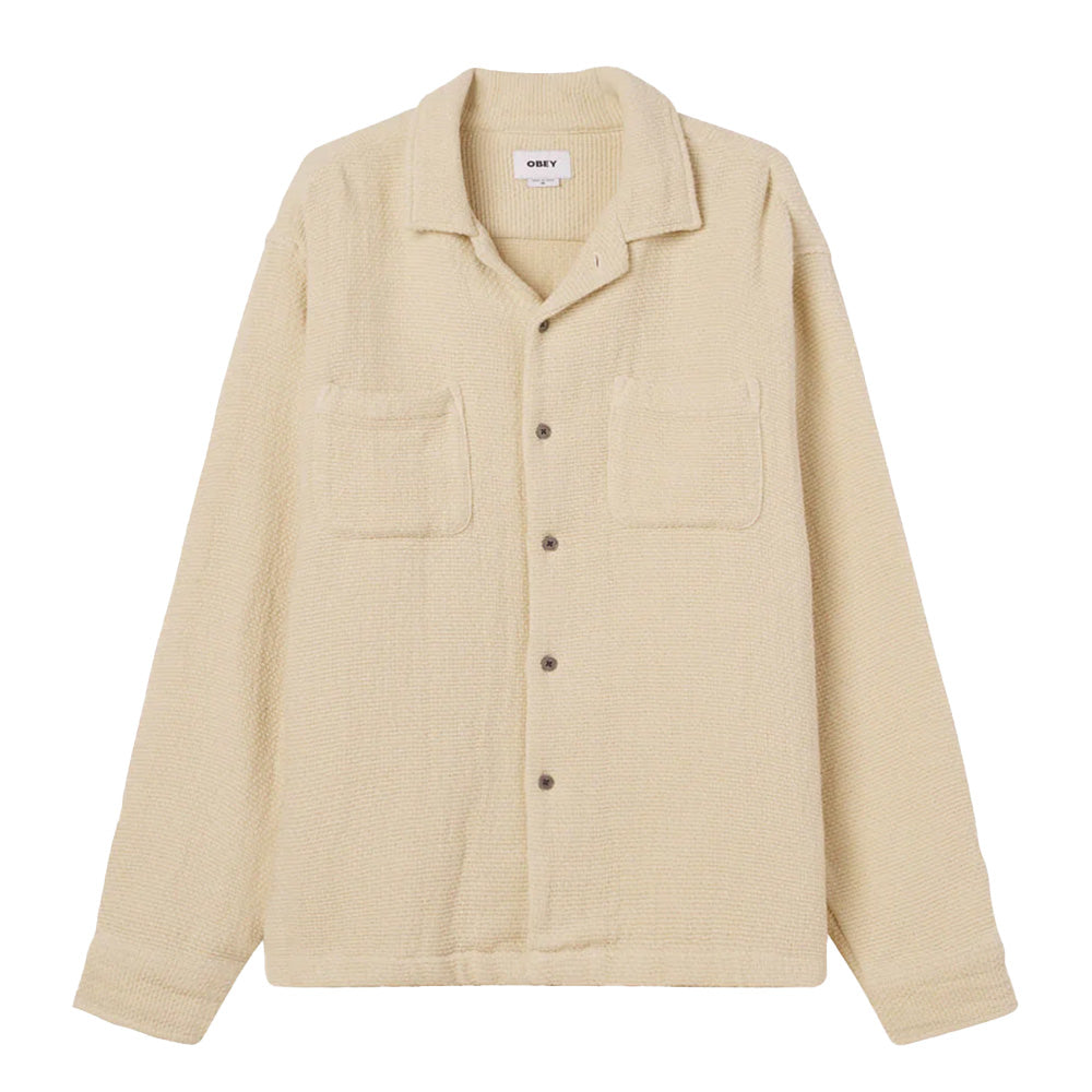 obey 181200397 tobin ls woven shirt whitecap grey