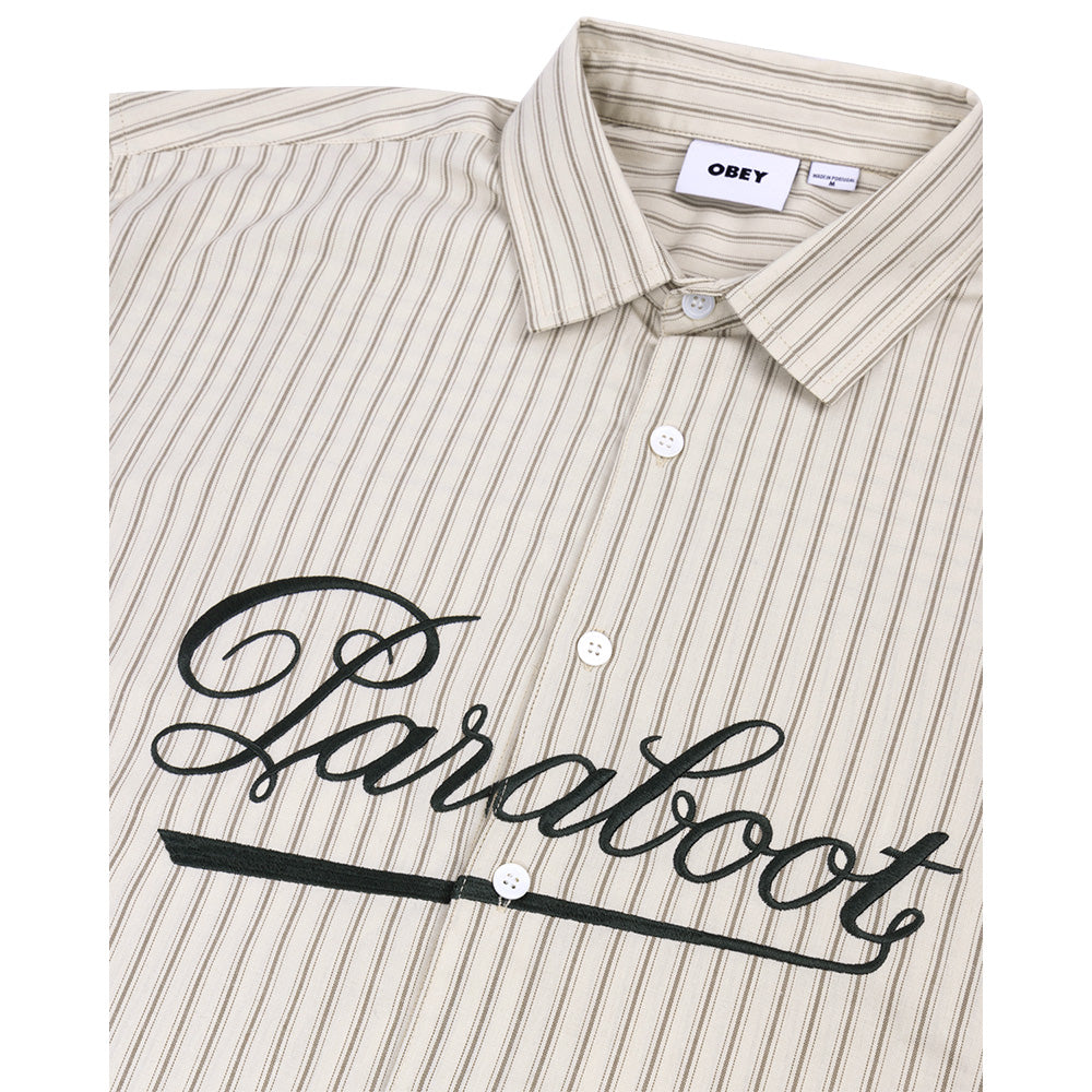 obey 196150003 x paraboot bochy embroidered shirt birch
