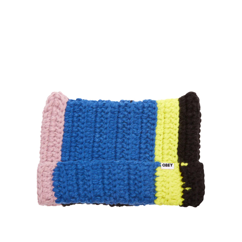 OBEY OBEY CROCHET CAT EAR BEANIE // BLACK MULTI