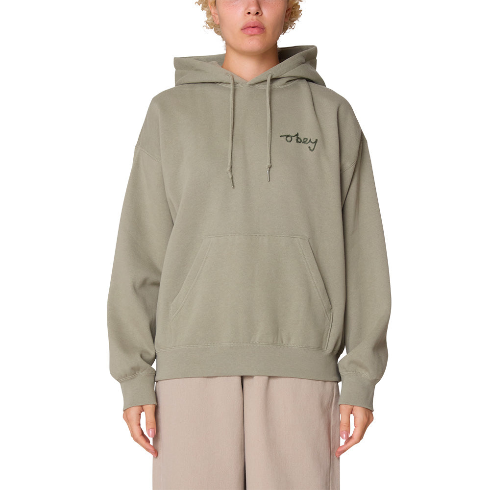 obey 211610157 chainstitch baggy relaxed hood shadow