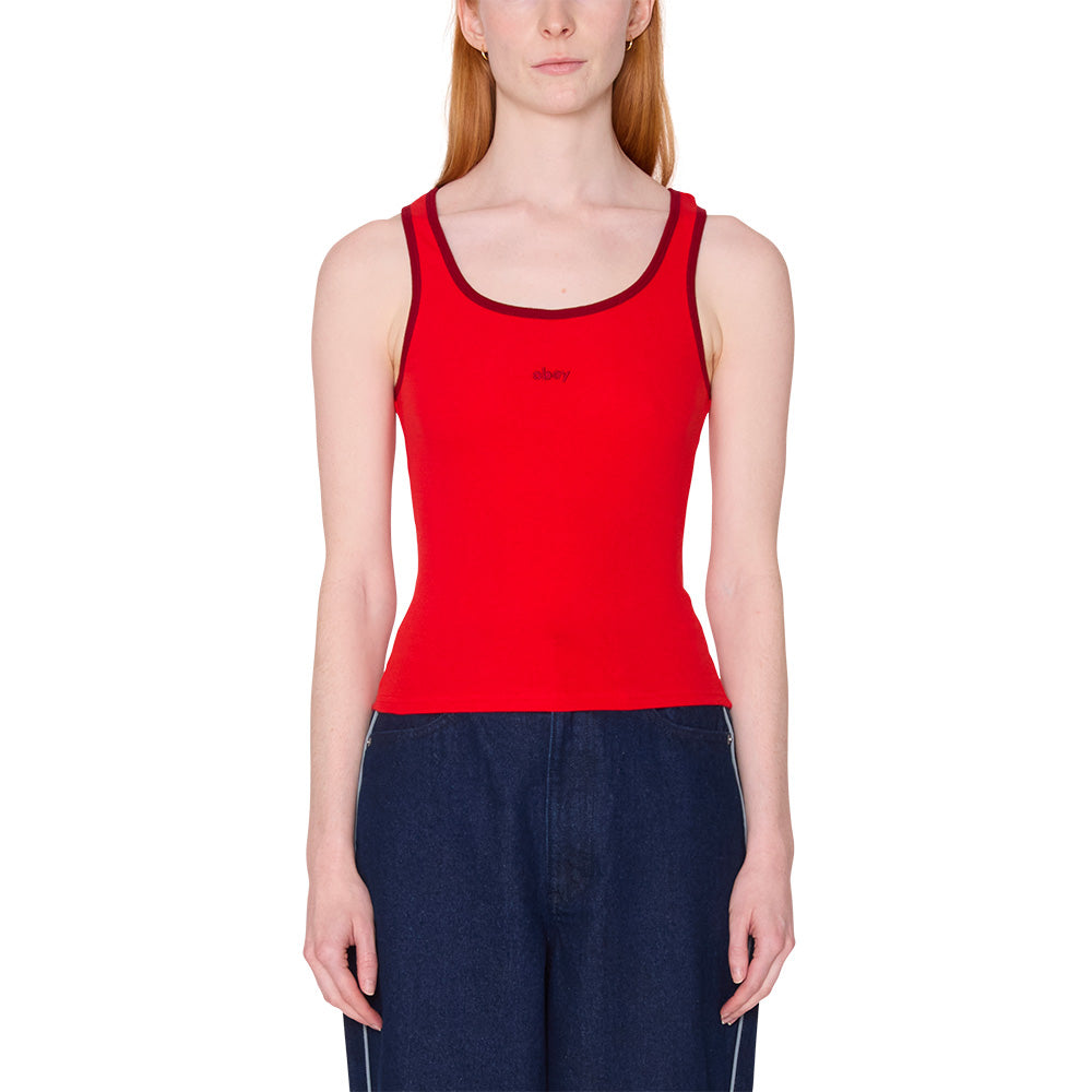 OBEY OBEY LOREN RIB TANK // RED